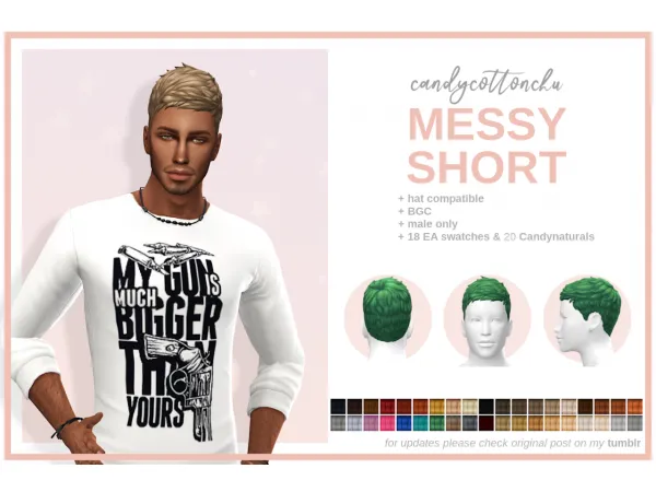 Maxis Match Messy Short - The Sims 4 Custom Content