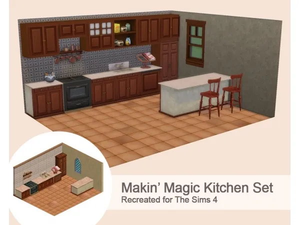 Maxis Match The tuscan kitchen set from The Sims Makin Magic by faesims4 - The Sims 4 Custom Content