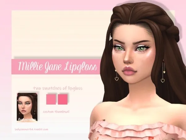Maxis Match LadySimmer94's Millie Jane Lipgloss - The Sims 4 Custom Content
