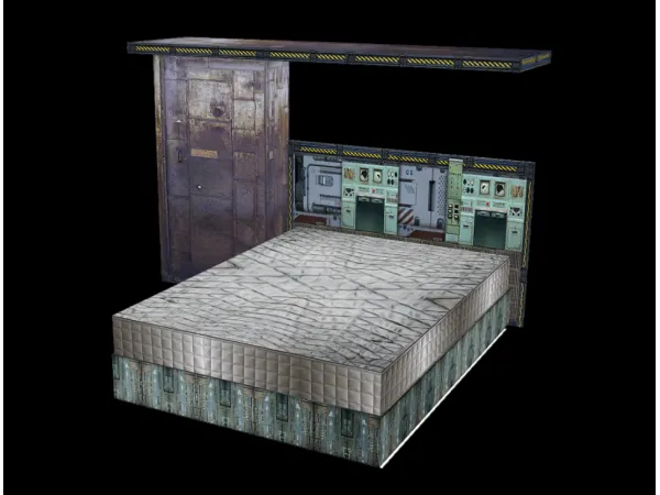 Alpha dung sci fi motel bed - The Sims 4 Custom Content