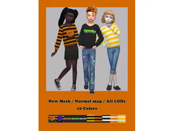 Alpha Cozy_yeons Halloween Sweater - The Sims 4 Custom Content
