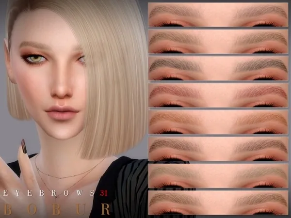 Alpha Bobur3's Bobur Eyebrows 31 - The Sims 4 Custom Content
