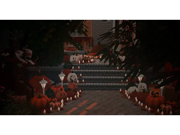 Alpha Autumn Porch - The Sims 4 Custom Content