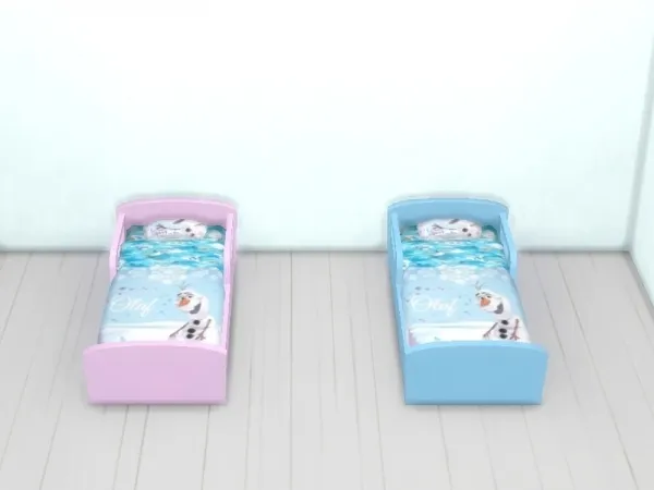 Alpha Arisha 214's Frozen Olaf beds for toddlers - The Sims 4 Custom Content