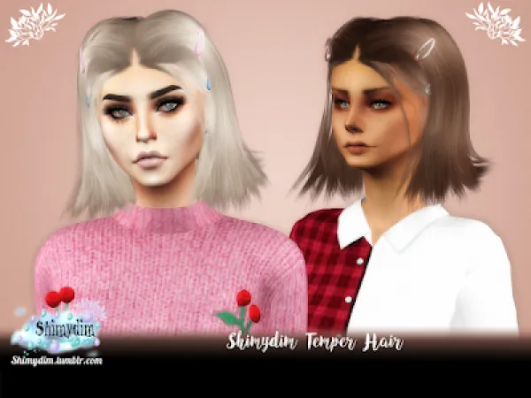 Alpha S4 Shimydim Temper Hair Ombre DarkRoots Naturals Unnaturals - The Sims 4 Custom Content