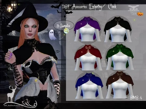DSF Accessories Enchanting Cloak - The Sims 4 Custom Content
