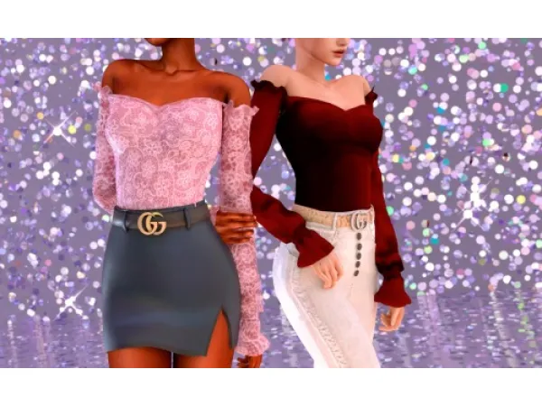 Maxis Match bodysuit Vermouth Wine by goodchillsstudio - The Sims 4 Custom Content