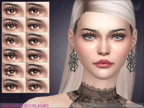 Alpha HALLOWEEN 3D EYELASHES - The Sims 4 Custom Content