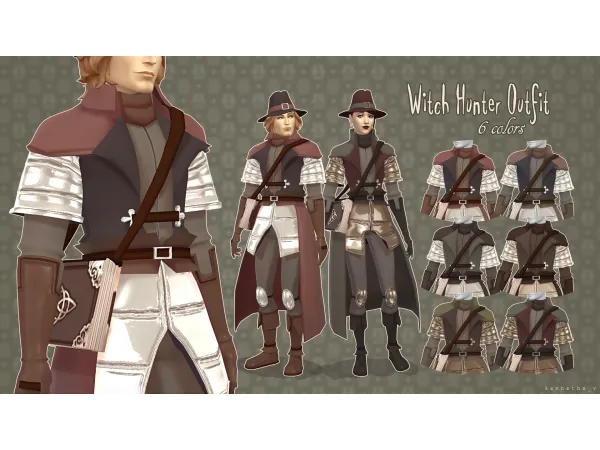 Maxis Match Witch Hunter Outfit by kennetha_v - The Sims 4 Custom Content