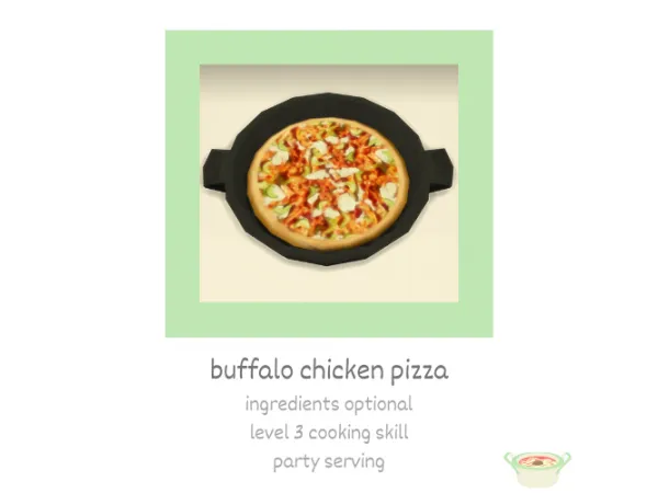 Alpha buffalo chicken pizza by littlbowbub - The Sims 4 Custom Content