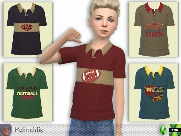Maxis Match Pelineldis' Football Polo - The Sims 4 Custom Content