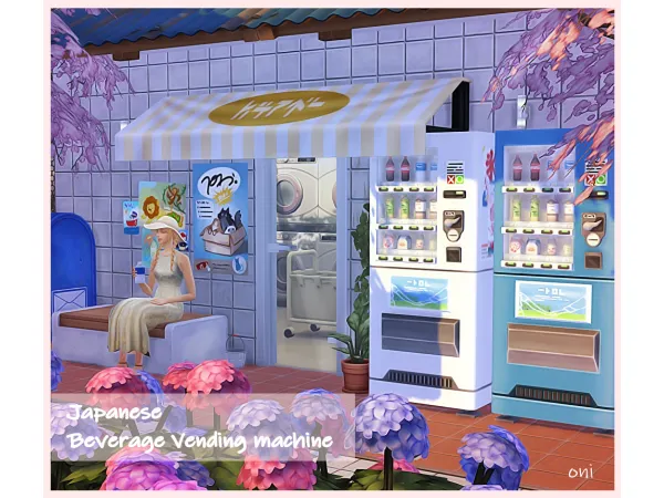 Maxis Match Japanese beverage vending machine by oni - The Sims 4 Custom Content