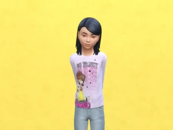 Maxis Match Arisha 214's Fancy Nancy shirt with long sleeves for kids - The Sims 4 Custom Content