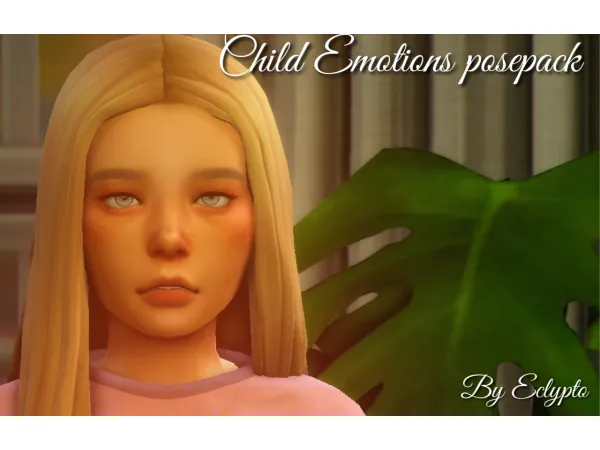 Maxis Match Child Emotions posepack by Eclypto - The Sims 4 Custom Content