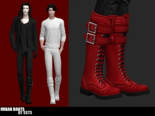 Maxis Match strange storyteller's URBAN BOOTS by SSTS - The Sims 4 Custom Content