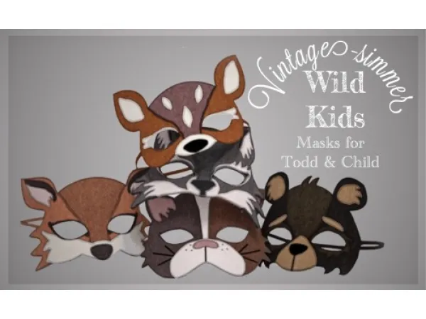 Alpha Wild Kids Masks for Todd Child - The Sims 4 Custom Content