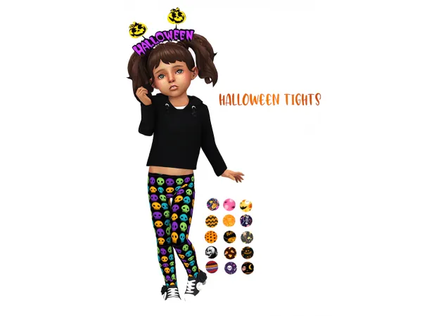 Maxis Match Halloween Tights for tots - The Sims 4 Custom Content