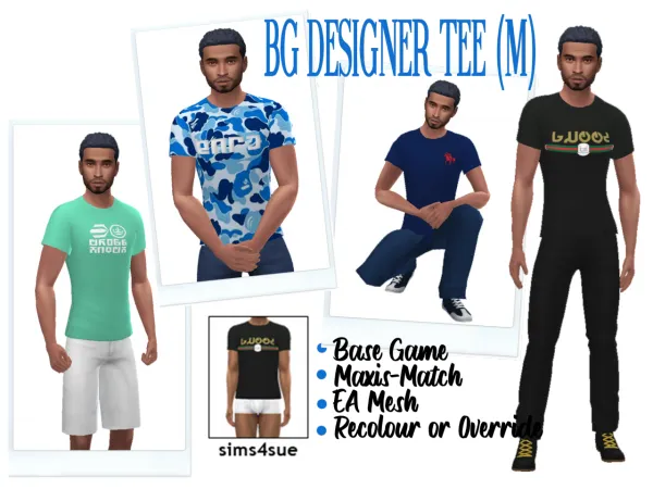 Maxis Match BG DESIGNER TEE (M) - The Sims 4 Custom Content