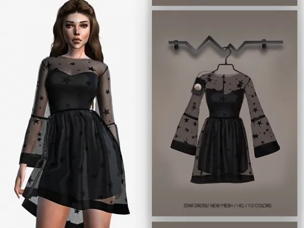 Maxis Match busra tr's Star Dress BD336 - The Sims 4 Custom Content