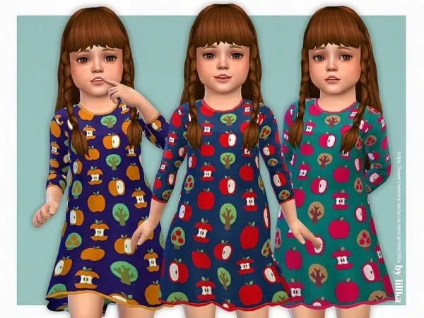 Maxis Match lillka's Apple Dress - The Sims 4 Custom Content