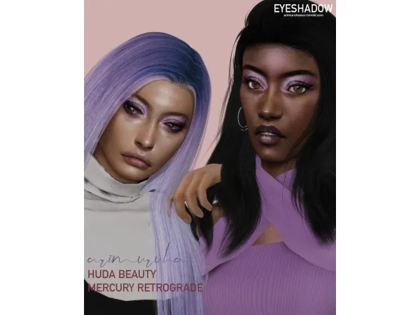 Alpha arimuruha HUDA BEAUTY MERCURY RETROGRADE pt1 eyeshadow - The Sims 4 Custom Content