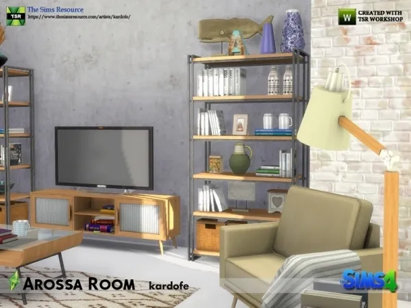 Maxis Match kardofe_Arossa Room - The Sims 4 Custom Content