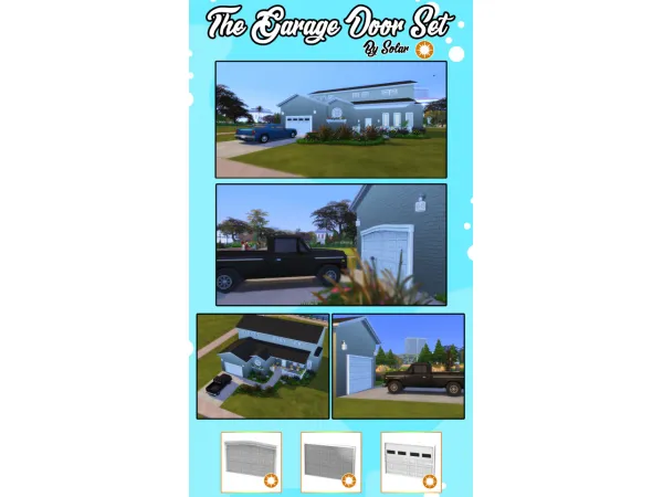 Alpha The Garage Door Set - The Sims 4 Custom Content