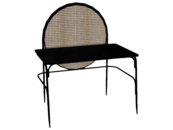 Alpha Rattan Desk sims by simsfinds - The Sims 4 Custom Content