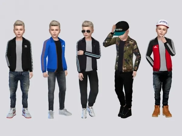 Maxis Match McLayneSims' ADIDAS Track Jacket Kids - The Sims 4 Custom Content
