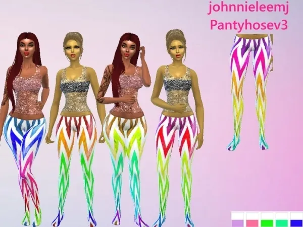 Maxis Match johnnieleemj Zig Zag Pantyhose - The Sims 4 Custom Content