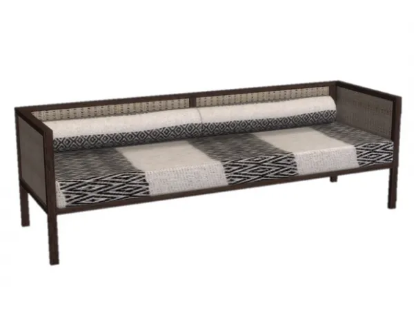 Alpha Rattan Sofa sims by simsfinds - The Sims 4 Custom Content