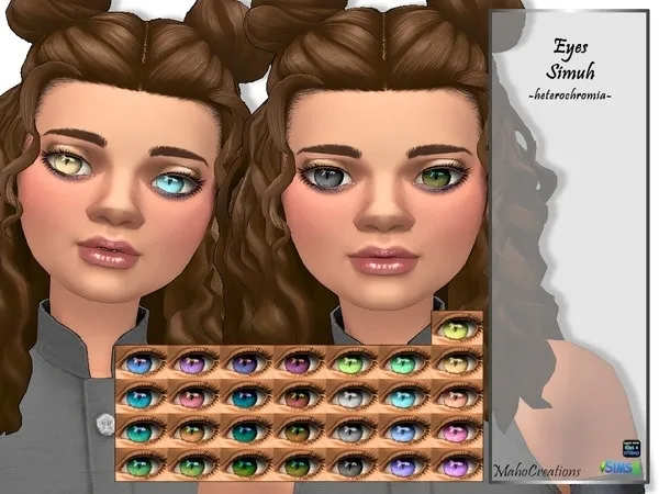 Eyes Simuh Heterochromia - The Sims 4 Custom Content