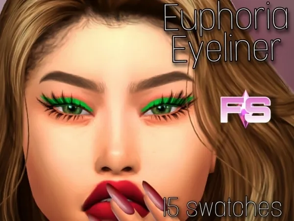 Alpha FamSimsss' Euphoria Eyeliner FS03 - The Sims 4 Custom Content