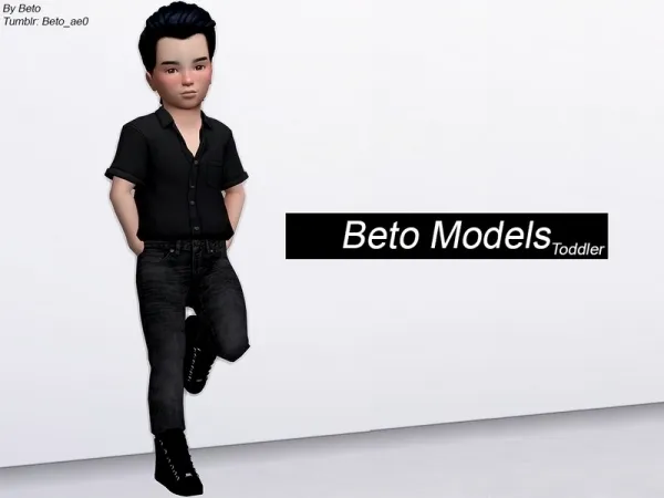Alpha Beto_ae0's Beto Models Toddler (Pose Pack) - The Sims 4 Custom Content