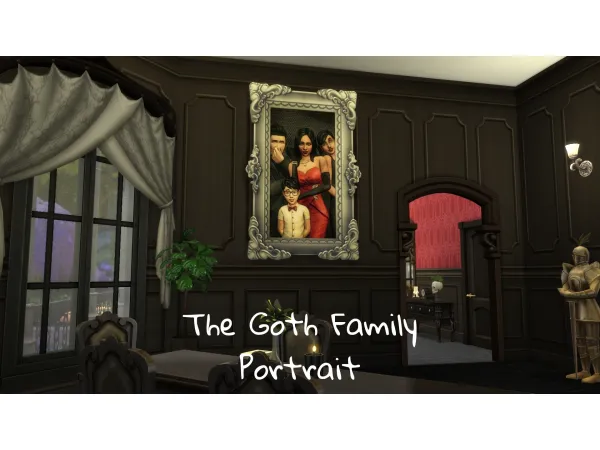 Maxis Match The Goth Family Portrait by CommodoreLezmo - The Sims 4 Custom Content
