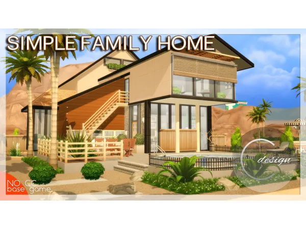 Maxis Match SIMPLE FAMILY HOME - The Sims 4 Custom Content