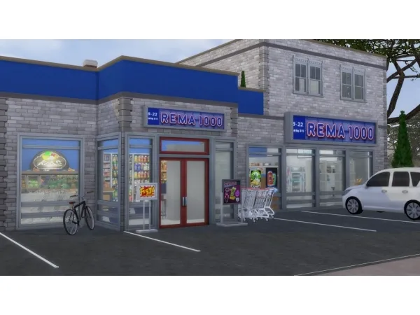 Alpha Rema 1000 Grocery Store - The Sims 4 Custom Content