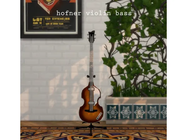 Maxis Match Hofner violin bass - The Sims 4 Custom Content