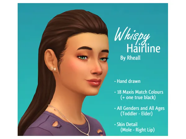 Maxis Match Whispy Hairline - The Sims 4 Custom Content
