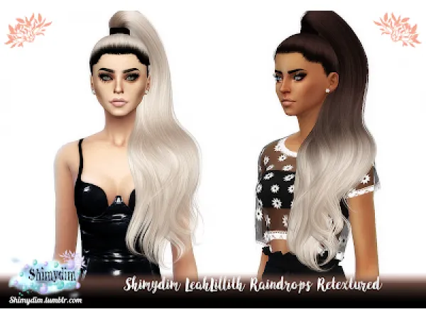 Alpha S4 LeahLillith Raindrops Retexture Ombre Darkroots Naturals Unnaturals - The Sims 4 Custom Content