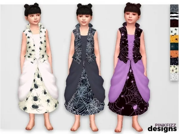 Maxis Match Pinkfizzzzz's Junior Spider Dress - The Sims 4 Custom Content