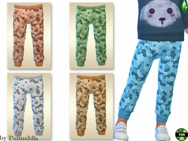 Maxis Match Pelineldis' Toddler Camouflage Joggpants - The Sims 4 Custom Content