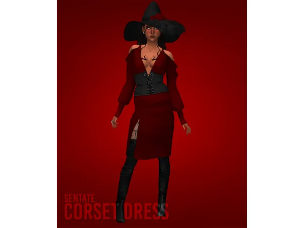 Maxis Match Sentates Witchy Boots Outfits - The Sims 4 Custom Content