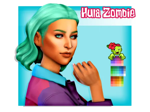Maxis Match hula zombie rheallsims Whispy Hairline - The Sims 4 Custom Content