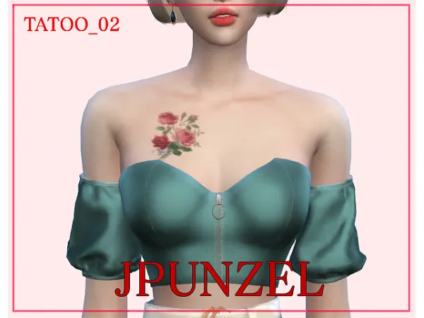 Mix [JPUNZEL] TATOO_02 - The Sims 4 Custom Content