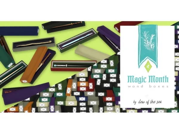 Maxis Match [Magic Month] wand boxes by dew of the sea - The Sims 4 Custom Content