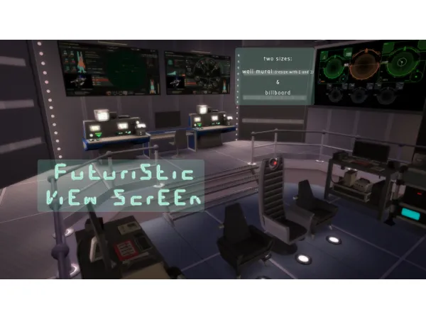Maxis Match Futuristic View Screens - The Sims 4 Custom Content