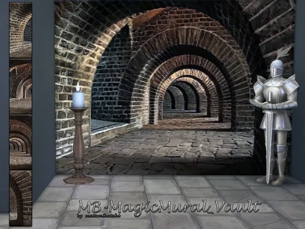 Alpha matomibotaki's MB MagicMural_Vault - The Sims 4 Custom Content