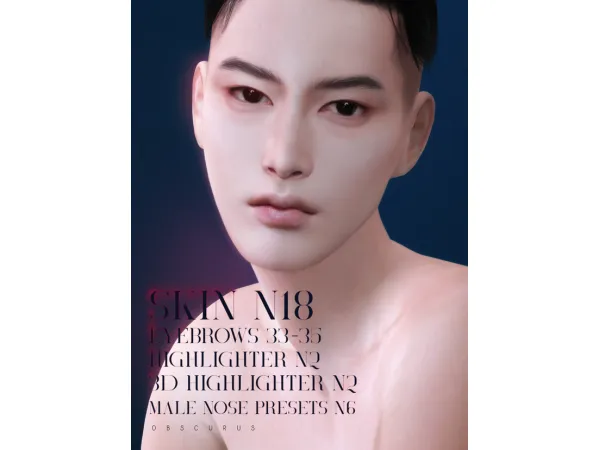 male asian skin! and more cc by obscurus-sims