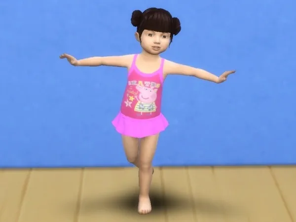 Mix Arisha 214's Peppa pig toddler swimsuit Seasons needed - The Sims 4 Custom Content